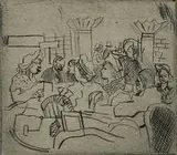 Paul Wieghardt, Petit Cafe, c.1934, etching
