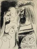 Pablo Picasso, King and Two Women, 1959, lithograph