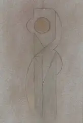 Ben Benson, 11th Oct. '96 Standing Figure, 1996, mixed media on paper