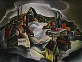 William Schwartz, Company Town, c.1930, watercolor and gouache on paper