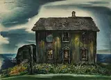 William Schwartz, Over Fifty and Abandoned, c. 1930, watercolor and gouache on paper mounted to cardboard