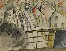 Béla Kádár, untitled, watercolor on paper