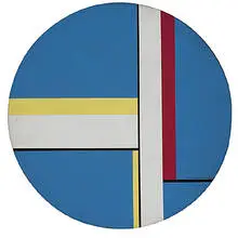 Blue Tondo by Ilya Bolotowsky, 1972, oil on canvas, sold Nov 2003
