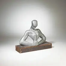 Stongman by Paul Fjelde, cast aluminum, steel, sold Nov 2003