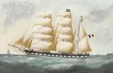 Continental School, A schooner flying a French flag