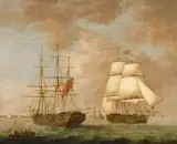 English School, Ships in a harbor