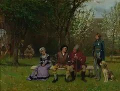 Adrien Moreau, A tale of bravery, oil on canvas