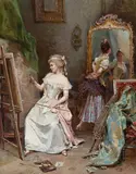 Raimundo de Madrazo y Garreta, La pintora en su estudio, oil on canvas
