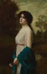 Aby Altson, Missing her beloved, oil on canvas