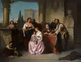 Friedrich Friedländer von Malheim, Returning home, oil on canvas