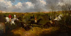 Jnr. John Frederick Herring, Over the fences, oil on canvas