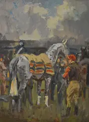 Peter Biegel, The Grey in the last, oil on canvas board