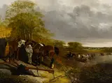 Jnr. John Frederick Herring, The plough team, oil on canvas