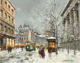 Antoine Blanchard, Place de Madeleine, winter