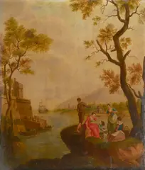 An afternoon outing by French School, oil on canvas, offered Oct 2020