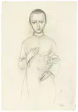 Karl Hofer, Tullio“. Vor 1925, Bleistift auf festem Papier