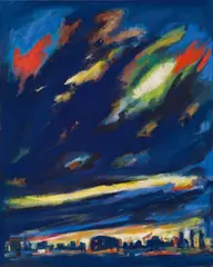 Berlin View by Helmut Middendorf, 1986, Öl auf Leinwand, sold Jun 2018