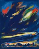 Helmut Middendorf, Berlin View, 1986, Öl auf Leinwand