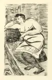 Max Beckmann, Liegende Frau, Um 1929, Kaltnadel auf Velin
