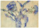 Artischokenblüten by Christian Rohlfs, 1934, Wassertempera auf genarbtem Velin, sold Dec 2017