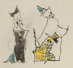 Ghosties by Lyonel Feininger, 1952, Aquarell,Tuschfeder und Bleistift auf Briefpapier, sold Dec 2017