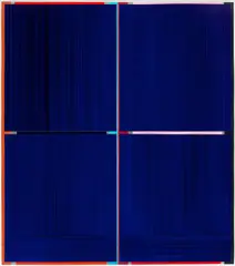 Blaue Schokolade by Imi Knoebel, 2003, Acryl auf Kunststofffolie, collagiert, sold Dec 2017