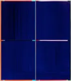 Blaue Schokolade by Imi Knoebel, 2003, Acryl auf Kunststofffolie, collagiert, sold Dec 2017