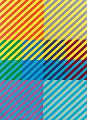 Anton Stankowski, Flächen durch Schrägen, 1995, Acryl auf Leinwand