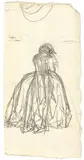 Adolph von Menzel, Charlotte, die Schwester Friedrichs des Großen. Vor 1849, Bleistift auf Velin