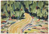 Waldeingang by Christian Rohlfs, Um 1909, Aquarell und Gouache auf Karton, sold Nov 2014