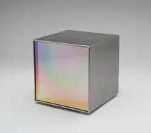 Chuck Prentiss, Kinetic Box, c. 1969, Stainless steel with lights and motorized movement