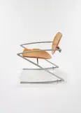 Paul Tuttle, Super Z Chair, 1996, Cherry and stainless steel
