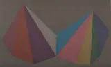 Sol LeWitt, Two Pyramids - Four Colors (from the set of 4 silkscreens), 1986, Silkscreen