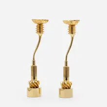 candlesticks, pair by Takis, 1984-85, gilt bronze, sold Mar 2020