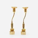 Takis, candlesticks, pair