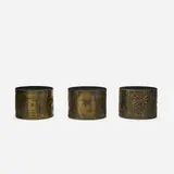 Adrian Pearsall, side tables, set of three, c. 1965, bronze resin over wood, laminate