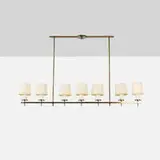 chandelier by Tommi Parzinger, c. 1965, brass, paper, sold Mar 2020
