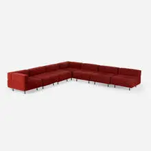 Cubo sectional sofa by Harvey Probber, 1972, upholstery over foam, enameled steel, sold Mar 2020