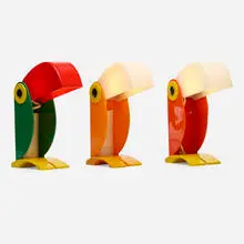 Old Timer Ferrari, toucan lamps, set of three, c. 1970, plastic