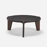 Jean Prouvé, Guéridon Bas table, 1944 / 2002, smoked oak, powder-coated metal