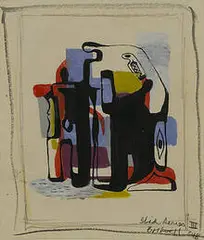 Dorr Bothwell, from the Ibid Series, 1948, gouache on paper