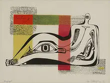 Dorr Bothwell, Ideograph, 1946, serigraph