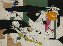 gouache by Perle Fine, c.1946, gouache on paper, sold Nov 2003