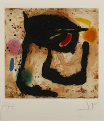 Joan Miró, The Dandy, c. 1969, color aquatint, drypoint and carborunbum