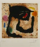 Joan Miró, The Dandy, c. 1969, color aquatint, drypoint and carborunbum