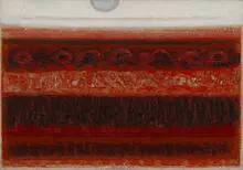 Earth Legend I by Lawrence Calcagno, 1972, oil on canvas, sold Nov 2003