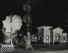 Untitled (train station) by O. Winston Link, gelatin silver print, sold Nov 2003