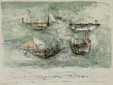Zao Wao-Ki, untitled, 1953, lithograph