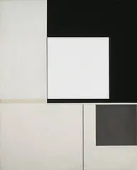 Painting Relief by Richard Lin Show Yu, 1962, acrylic on canvas with plexiglas and aluminum, sold Nov 2003