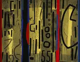 Louis Catusco, Corridor II, c. 1955, mixed media on paper